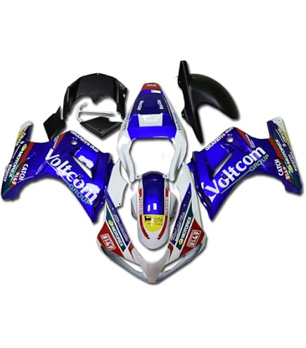 Amazon.com: Plastic Blue White Yellow Fairing Fit for Suzuki 2003